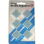 MAGNETI IN VETRO CM. 2,5X2,5 BIANCHI